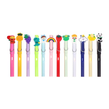A set of pencils, 12 colors, eternal, rubber decor, calligrata