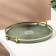 Storage for storing cosmetic supplies "Green", D - 27 x 3.4 cm, green/golden color