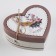 A set of boxes 3 in 1 heart "peonies" brown, 21 x 19 x 9 - 15.5 x 14 x 6 cm