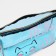 Cosmetic bag with a handle, a blue color