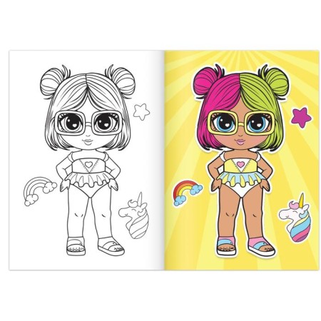 Coloring "Wow Girls. Stylish image ”, A5 format, 12 p.-2