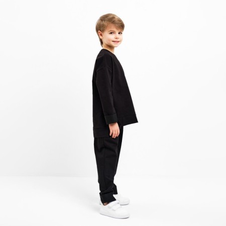 Kidsa (sweatshirt, trousers) minku color black, height 146 cm-13