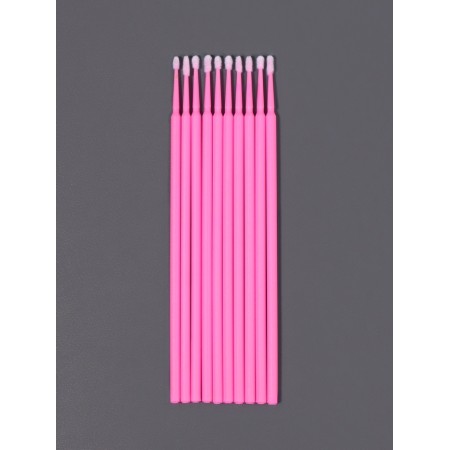 Micro -shoes for extensing and laminating eyelashes, set - 10 pcs, 9.5 cm, pink color-1