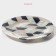 Plate Glass Dessert shade "Pink marble", D = 20 cm