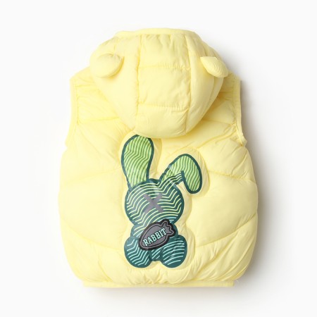 Warm vesty vest, yellow color, height 116-122 cm-3