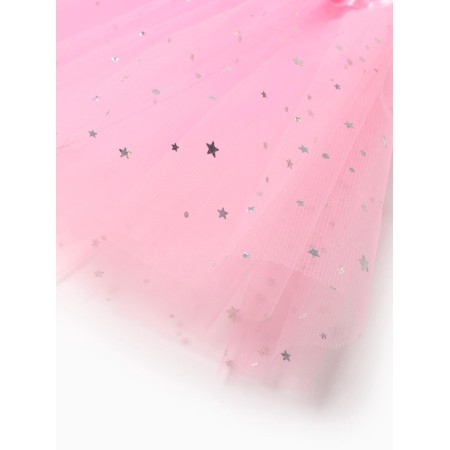 Children's skirt kaftan "stars" light pink, length 30 cm-5