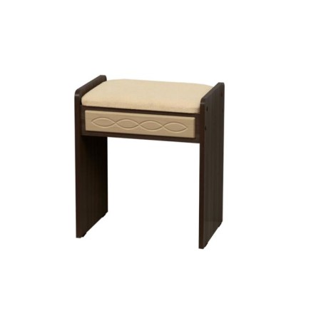 Pouffer 432 × 300 × 500 mm, wenge/velor Escobar 02/Line Asia