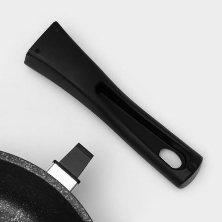 Pan, d = 24 cm, removable handle, anti -stick coating, dark marble color-5