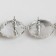 Earrings Metal "Caribbean" long rectangle, color silver