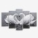 Carty clock is wall-mounted, modular "pair of swans", silent, 80 x 140 cm
