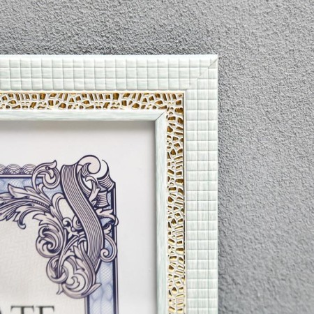 Photo frame Plastic format A4 "Mosaic and gold mica" 33.3x24.7 cm-1