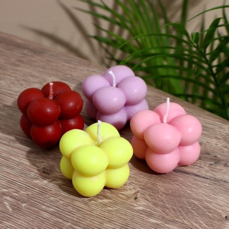 Candle "Cube" 4x4x4 cm, soy wax mix-3