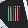 Candles for a cake with color flame "Happy Birthday", 6 pcs, 6 x 0.4 cm.