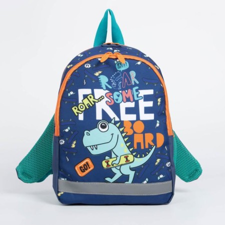 Baby backpack on lightning, blue color
