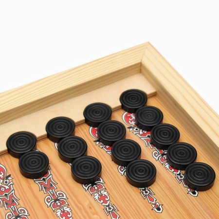 Wooden backgammon large, board game "Wolves", 60 x 60 cm, with checkers-2