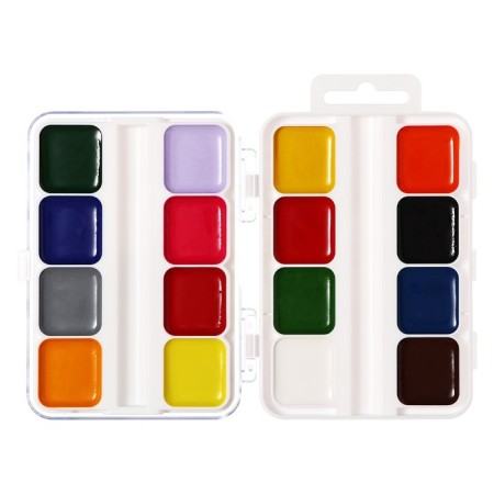 Watercolor 16 colors Calligrata, plastic, euro suspension-2