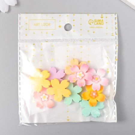 Decor for creativity plastic "forget -me -nots" matte mix 2.3x2.3 cm-3