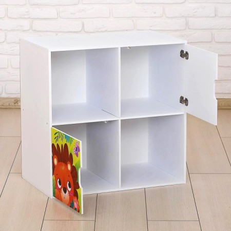 Rabberry with the doors "Funny animals", 60 × 60 cm, white color-1
