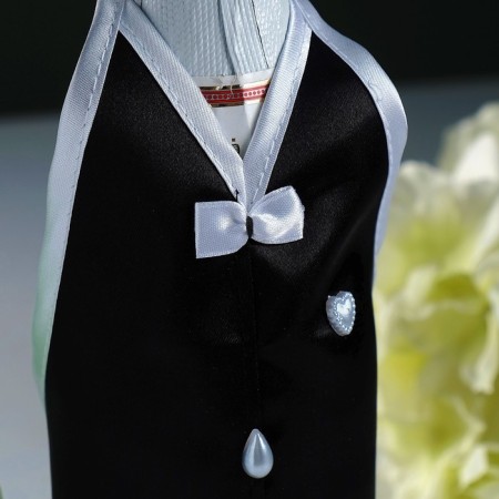 Decoration for champagne "Wedding waltz" white-1