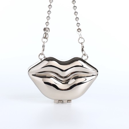 Female bag on a magnet, silver color-4