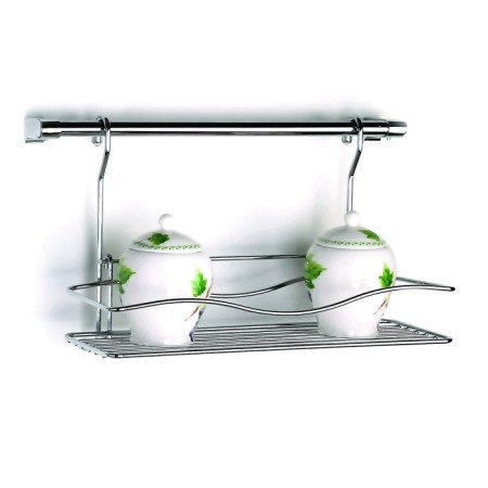 Shelf under spices with a rail 40 cm, 18 x 41 x 25 cm, chromium color, mg041