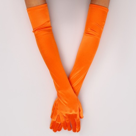 Carnival accessory - 55cm gloves, orange color-1