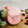 New Year! New Year's Ceramic mug with a spoon "warmth and comfort!", 350 ml, pink color