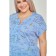 Female blouse, size 52, blue-white color