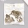 The base for the key fob Ring metal with flat mounting brass 3x6 cm