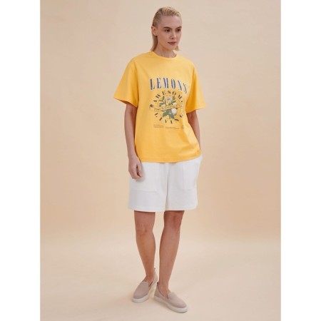 Female T -shirt, size m, yellow color-4