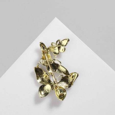 Brooch "Butterflies" Trio, colored in gold-1
