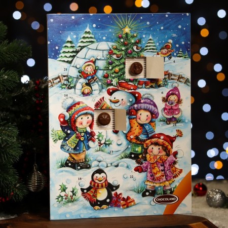 Advent calendar with mini tiles made of milk chocolate Chocolate Mix, 50 g-1