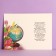 Postcard "Dear Teacher" Tulips, Globe, 12 × 18 cm