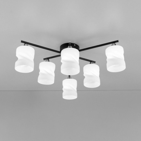 Citilux ceiling chandelier "NILS" CL132165, 6x60W, E27, Black Color Black-1