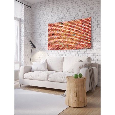 Decorative panel with photo printing "Brick wall", horizontal, size 100x150 cm