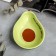Deep plate ceramic "My delicious breakfast", 16 x 11 cm, green color