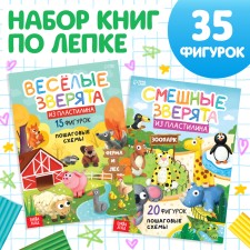 A set of sculpting books from plasticine 