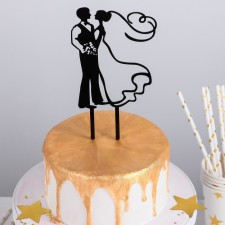 Topper for a cake, 10 × 18 cm, black color