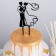 Topper for a cake, 10 × 18 cm, black color