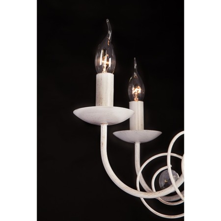 Tomas 6x60W E14 chandelier is white, gold-1