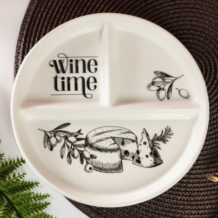 Menzhitsa ceramic Wine Time, 21 cm, white color-1