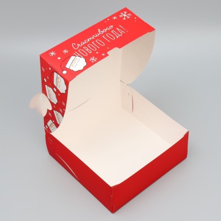 Folding box "Santa Claus", 25 x 25 x 10 cm, new year-3