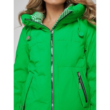 Coat insulated winter female, size 42, green color-15