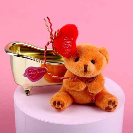 Soft toy "I love you", Bear, Mix Colors-1