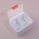 Organizer for storage, with a lid, 2 sections, 14.5 × 13 cm, white/transparent color
