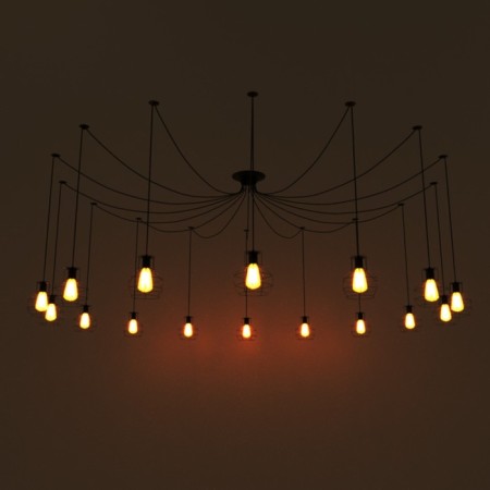 Lamp "Spider" 16he27 40W Black Bayerlux-11