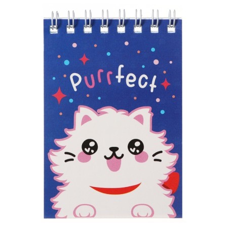 Notepad A7, 40 sheets in a cage on the crest "MIX for Girls", covered cardboard, mix-5