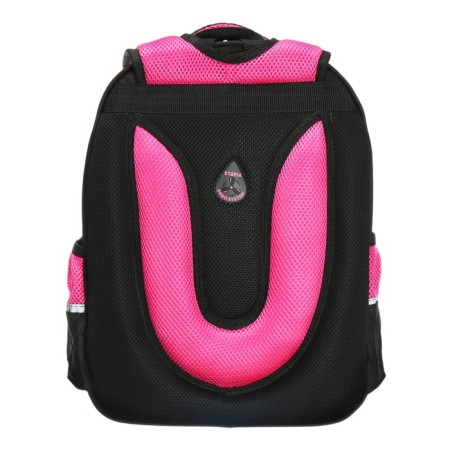 School backpack, 40 x 33 x 19 cm, ergonomic back, stavia "muzzle", black/pink-5