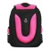 School backpack, 40 x 33 x 19 cm, ergonomic back, stavia "muzzle", black/pink