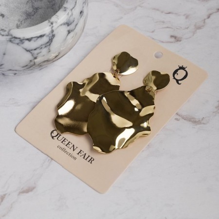 Earrings Metal "Atmosphere" Link, Color Gold-3